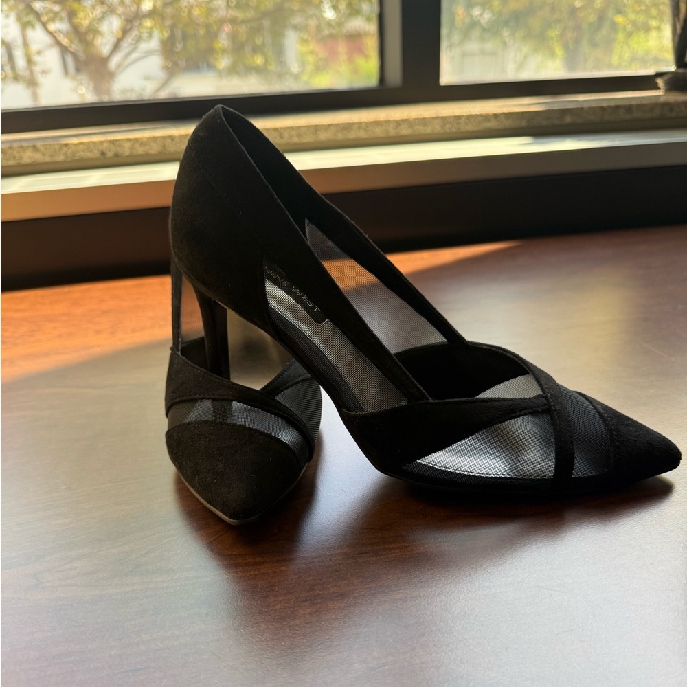 Nine West Black Strappy Heels